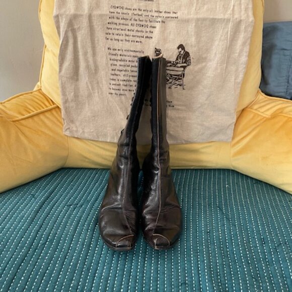 NIB New Cydwoq Boots Size 38 8 Distressed Black Leather Handmade USA Apollo $561 - Picture 2 of 14